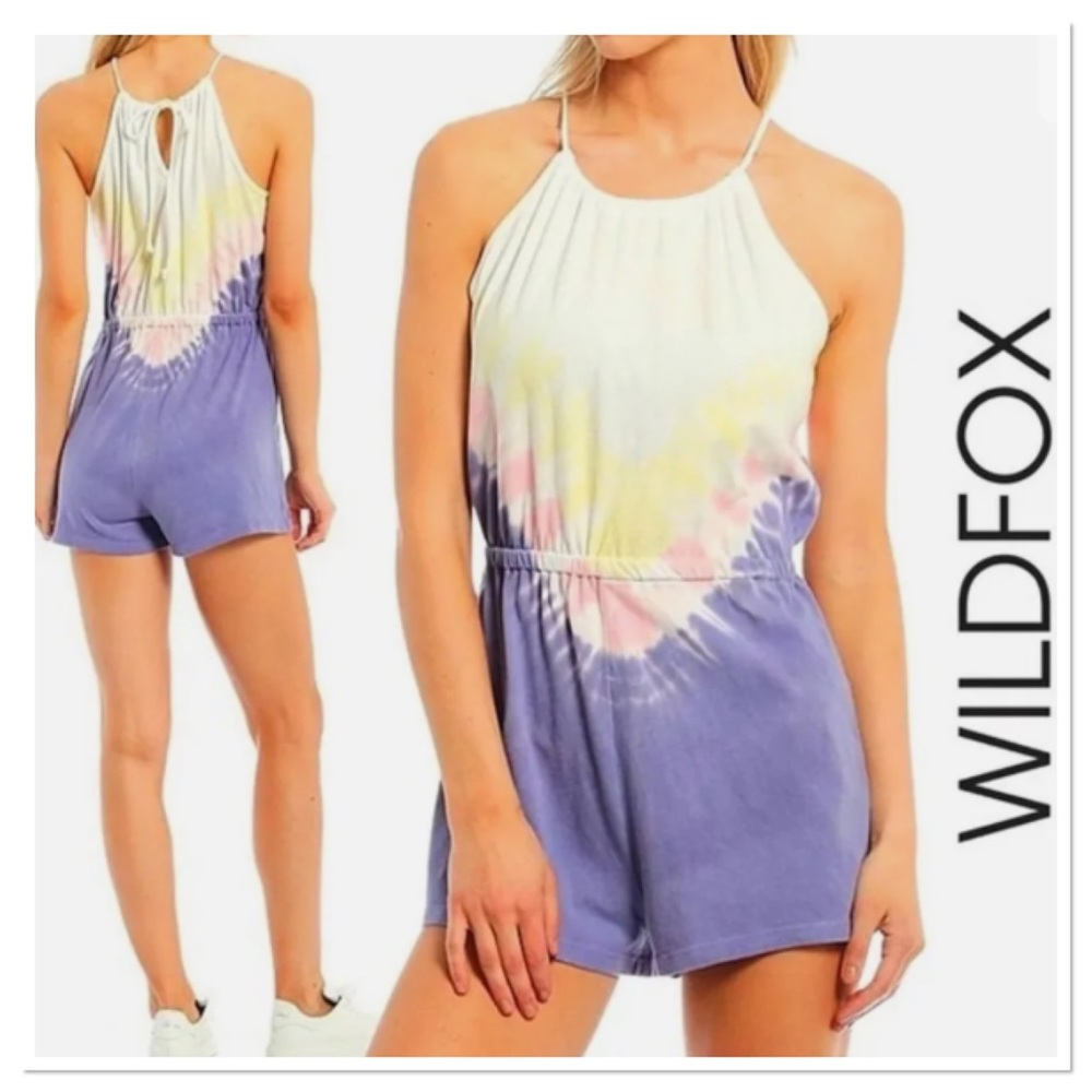 Wildfox Women’s Tie Dye Halter Romper XL NWT